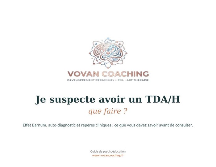 Couverture du guide — Je suspecte avoir un TDA/H, que faire ?